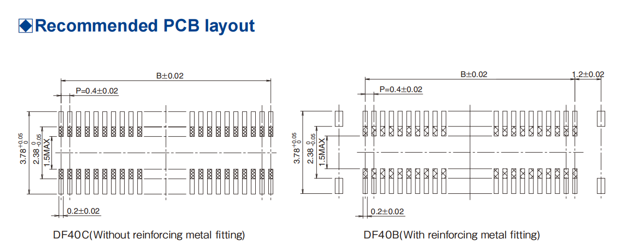 DF40B插座_堆疊高度1.5mm-板對(duì)板和板對(duì)FPC連接器