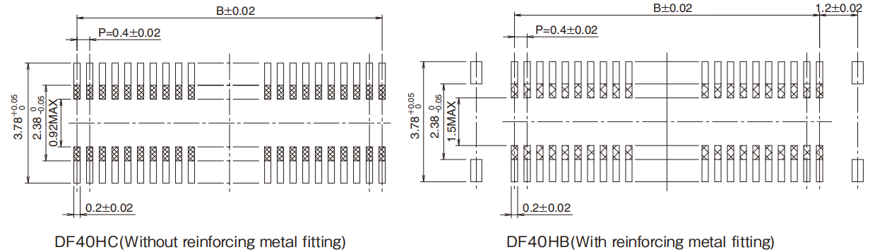 DF40HB/DF40HC插座_堆疊高度2.5mm-板對(duì)板和板對(duì)FPC連接器